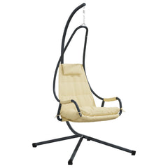 Hengende eggeformet stol Beige 94 x 107 x 196,5 cm Stål