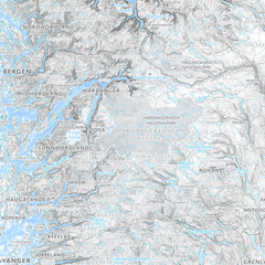 Norgeskart stort med nasjonalparker (1,5x1,0m)