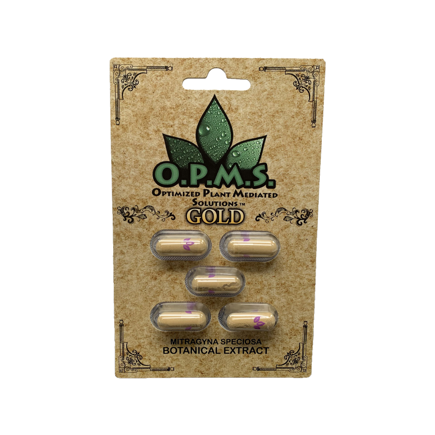 O.P.M.S  Gold Kratom Extract 5 Capsules 10Ct