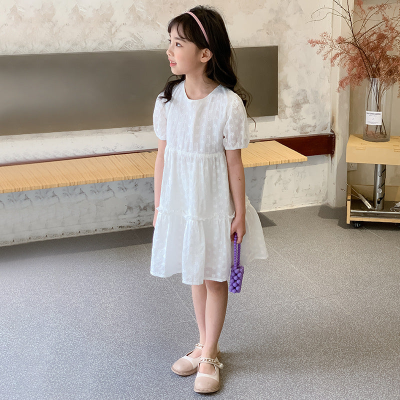 Girls' Korean Style Lace Princess Dress