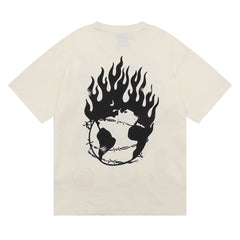 Gallery Dept T Shirts Hip Hop Skull Design Printed Short Sleeve