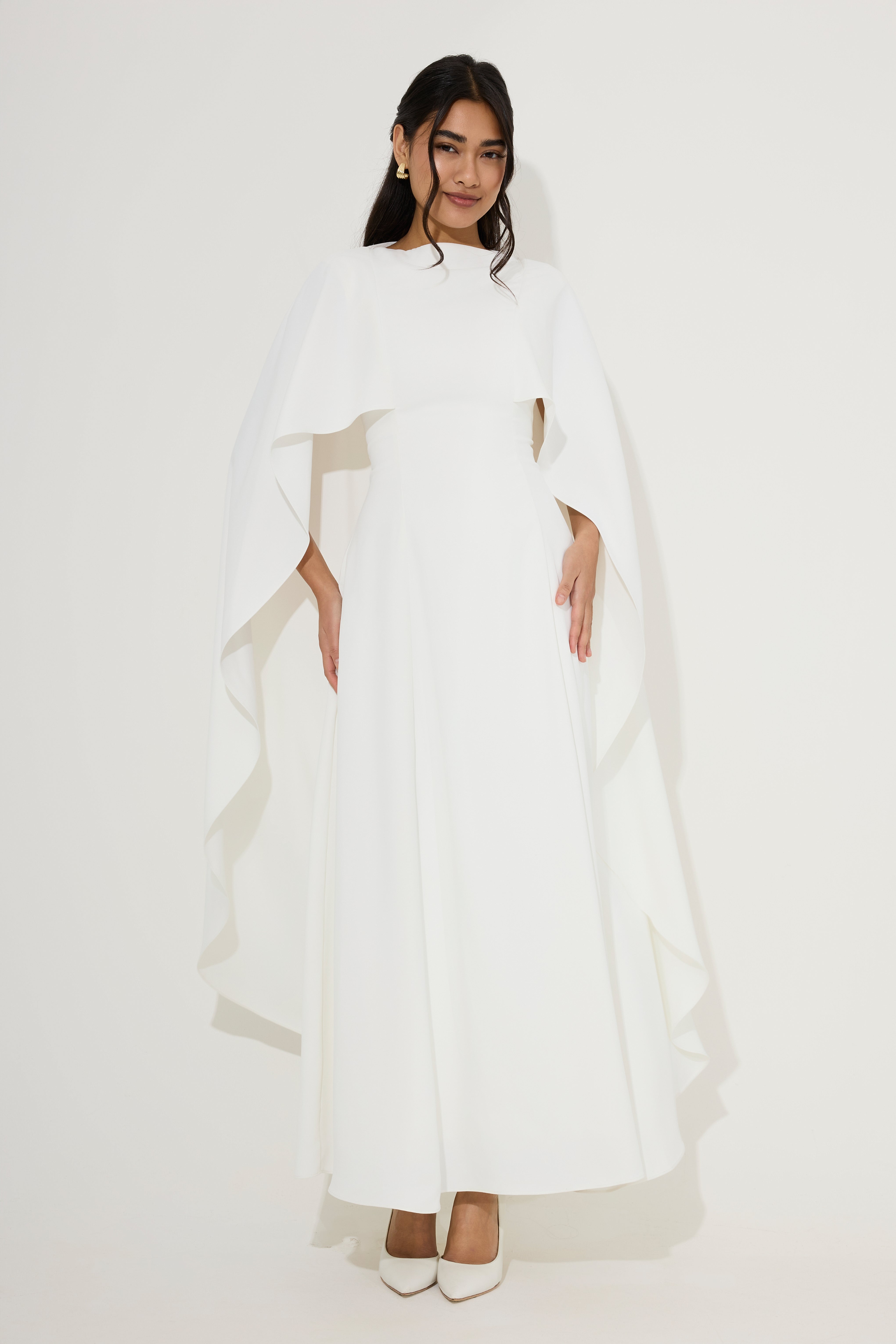 Cape Midi Dress