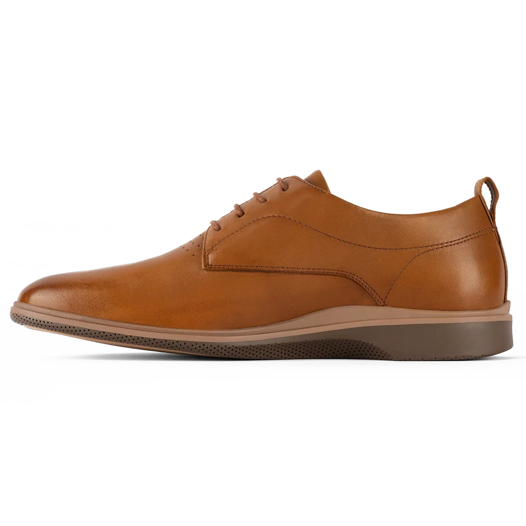 The Original Dress Shoe by Amberjack in Honey Tan - Medial View