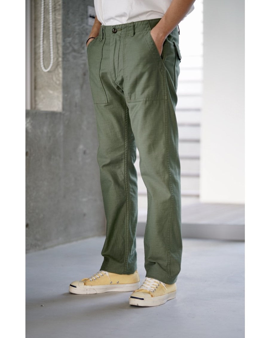 orslow  SLIM FIT FATIGUE PANTS GREEN