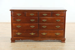 Old Mill Cherry 10-Drawer Dresser with Mirror