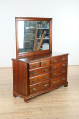 Old Mill Cherry 10-Drawer Dresser with Mirror