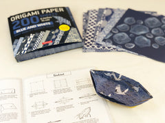 Origami papier dubbelzijdig blauw-wit 15x15cm