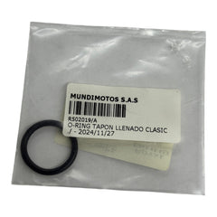 Oring 19X2.6 Tapón Llenado de Aceite Classic 350 / Meteor 350 / Hunter 350 Royal Enfield Original