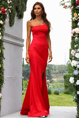 Royal Blue One-Shoulder Side Slit Mermaid Long Evening Gown