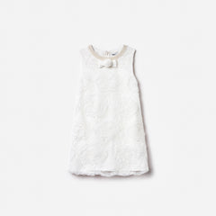 White 3D Lace Dress