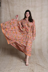 DF Cotton Maxi Dress Full Sleeves
