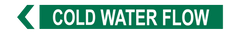 Cold Water Flow - Pipe Marker Labels