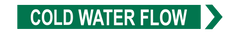 Cold Water Flow - Pipe Marker Labels