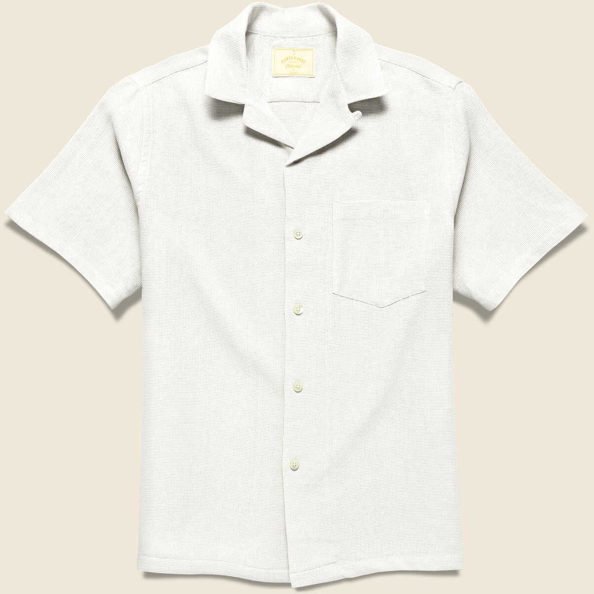 Pique Shirt - White - Portuguese Flannel - STAG Provisions - Tops - S/S Woven - Solid