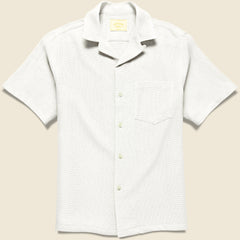 Pique Shirt - White - Portuguese Flannel - STAG Provisions - Tops - S/S Woven - Solid