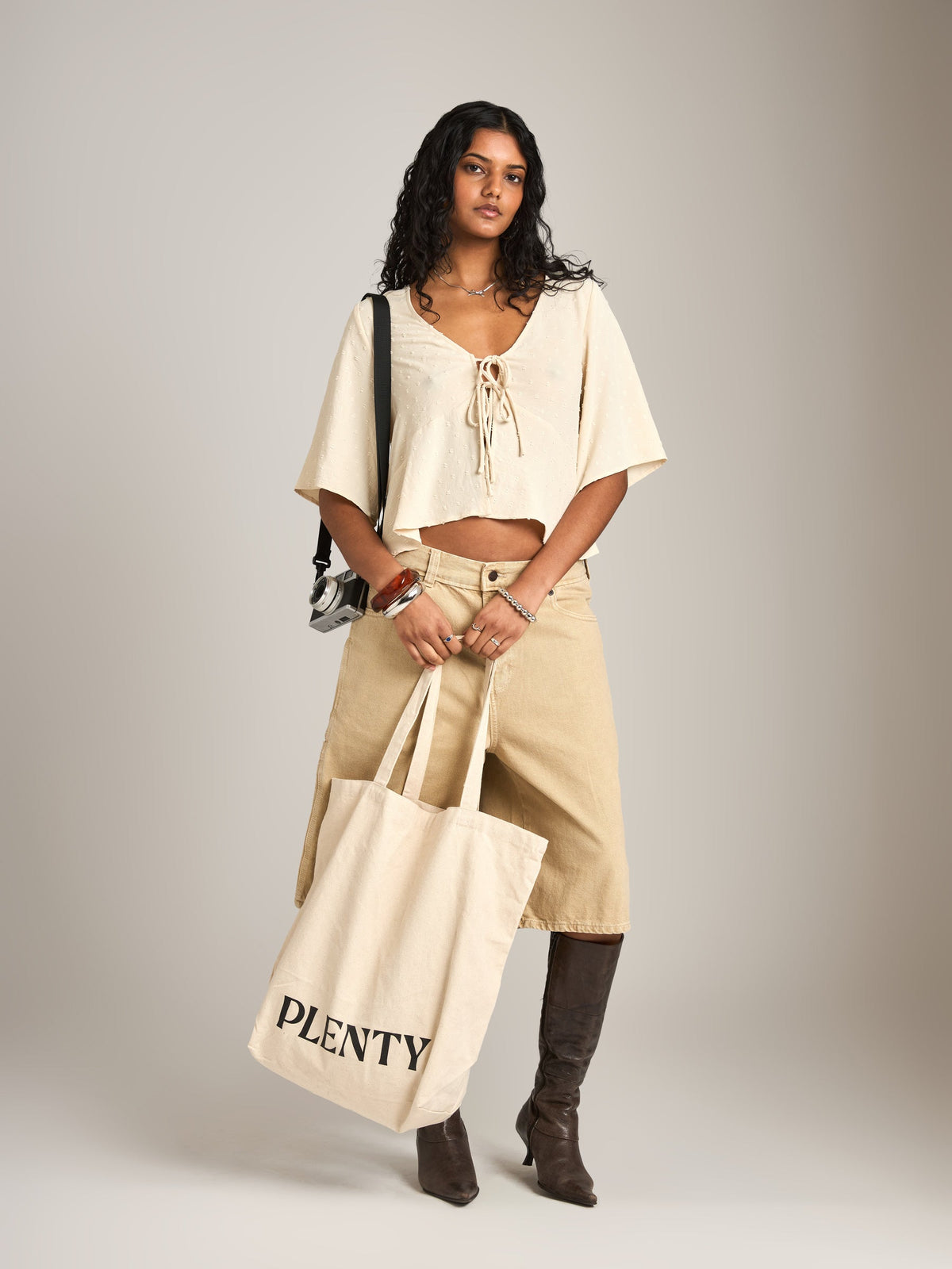 MONK & LOU - Margo Double Tie Blouse - Pale Yellow