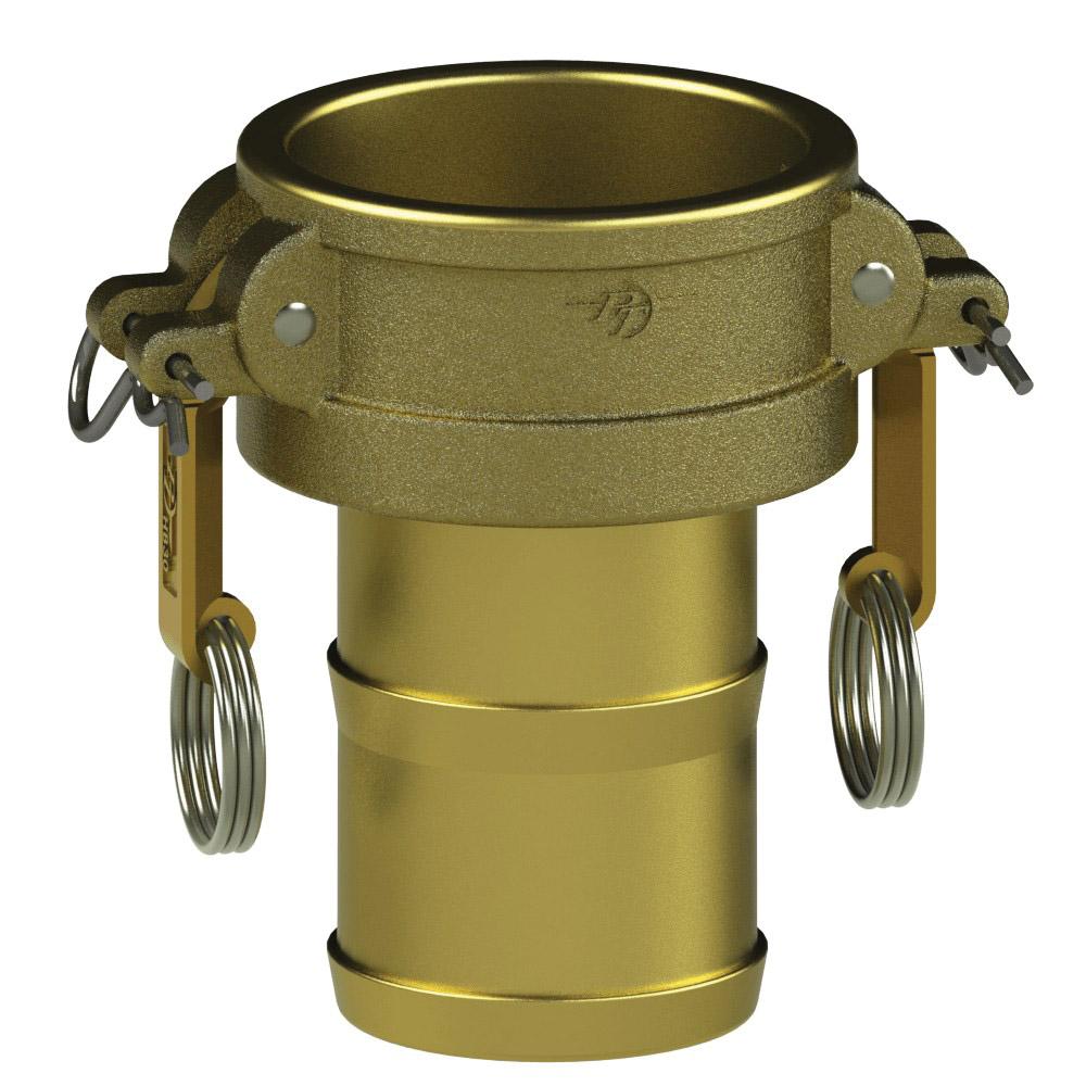 1200330SL (30CSL) by PT-Coupling | STA-LOK Cam & Groove Fitting | Type CSL | 3" Coupler x 3" Hose Shank | Brass/HB | Buna-N Seal