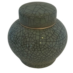Ceramic Memorial Cremation Urn with Metal Lids for Human or Pet Ashes (Green) - Premium  from River Memorials - Just $49.99! Shop now at River Memorials - Cremation Urns, Scatter Tubes, & Memorial Jewelry