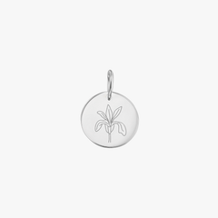 Pendentif en or blanc Birth Flower - Février Iris - Indira