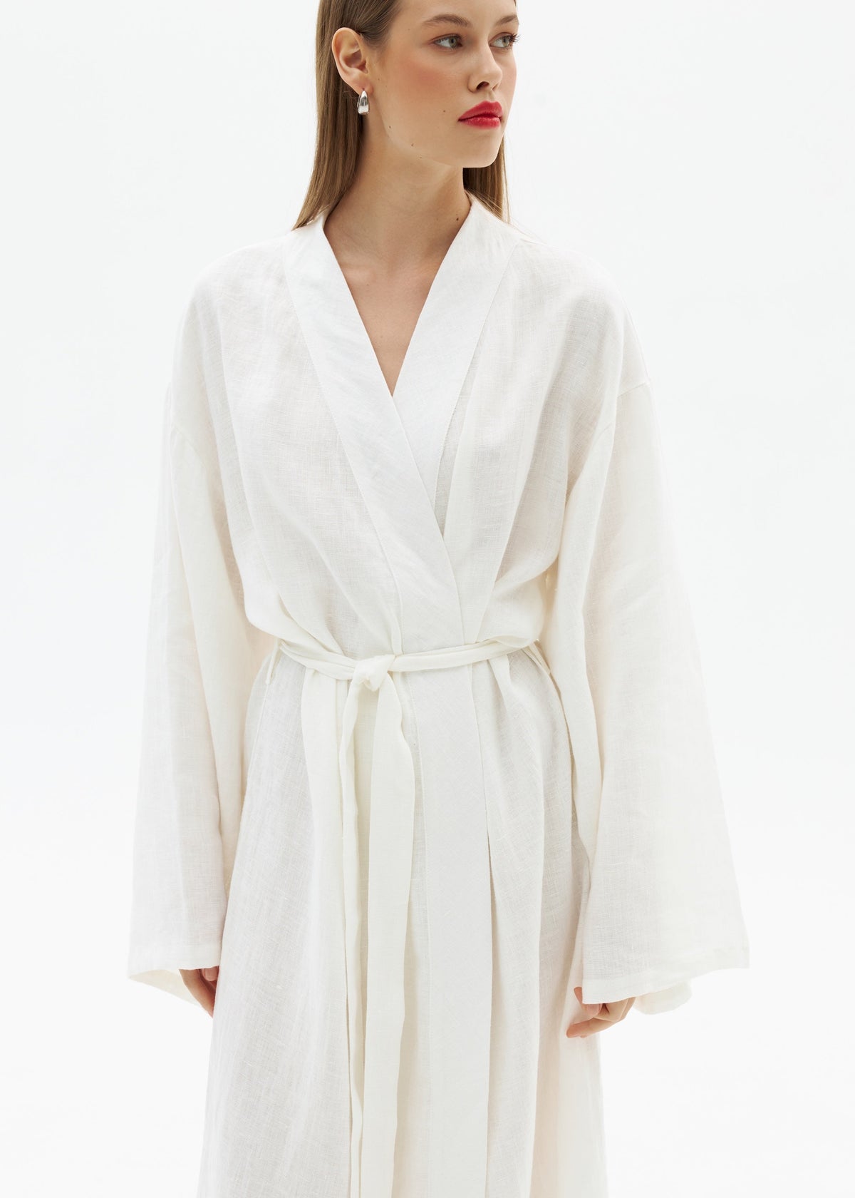 GOSSIE - Lniane Kimono Petra - rozmiar one size