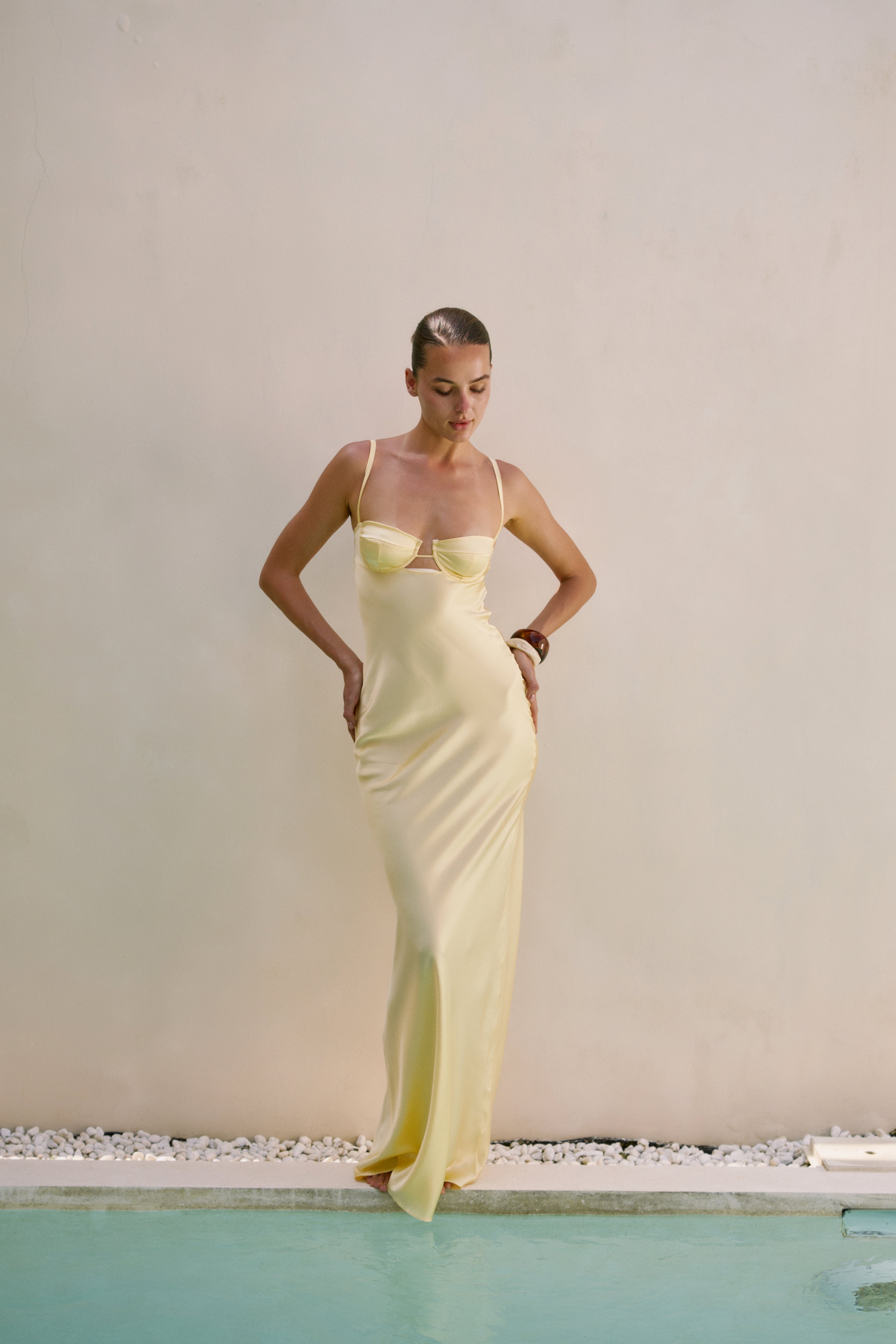 Megan - Yellow long dress