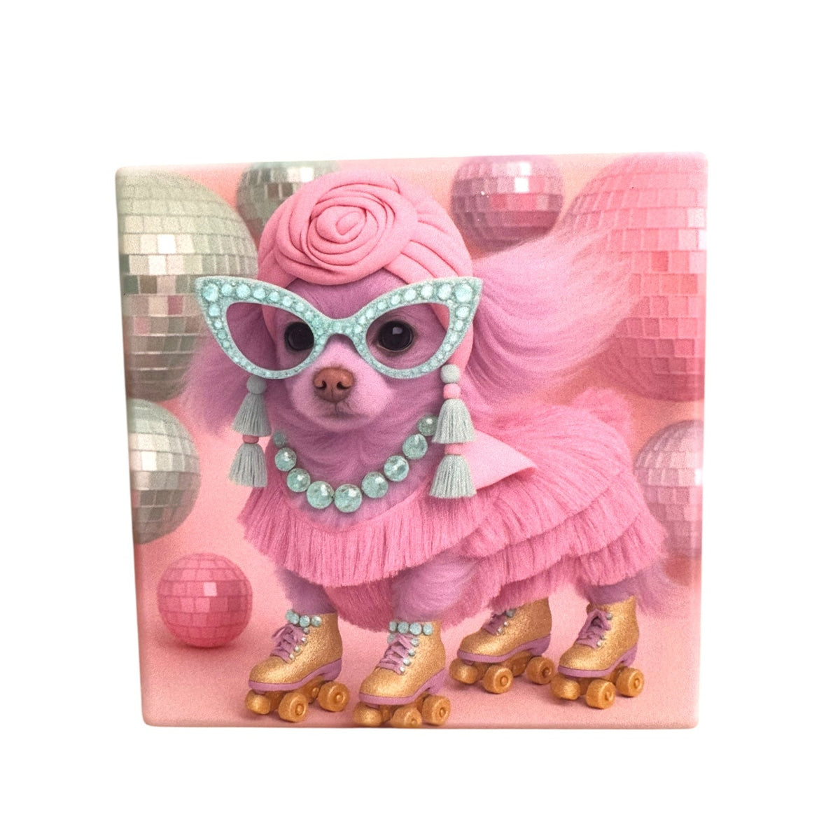 CUSTOM READY STYLED CERAMIC DRINK COASTERS x 4