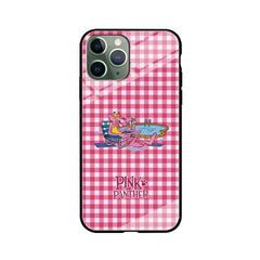 Pink Panther Relax with Swimming iPhone 11 Pro Case Tempered Glass Case