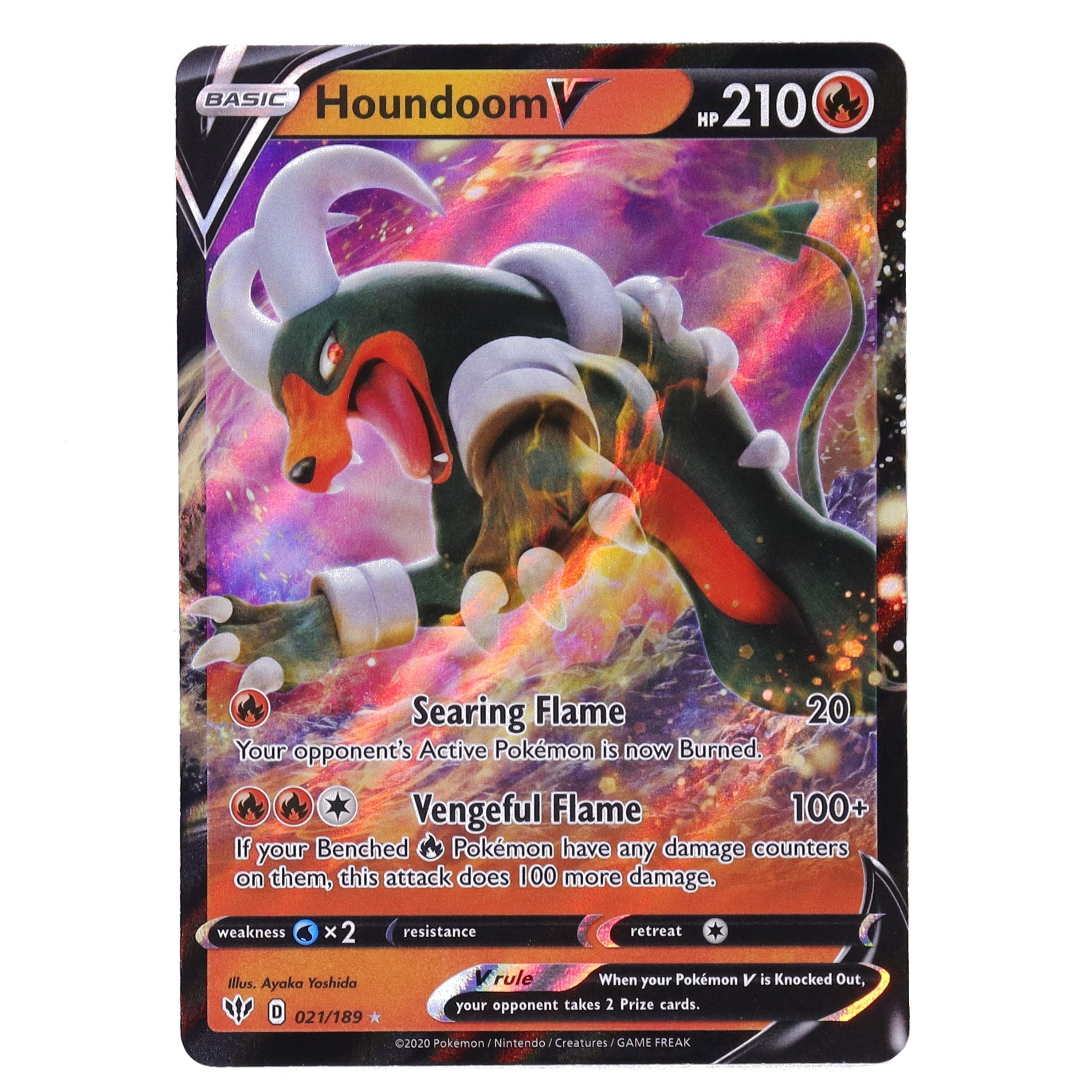 Pokemon TCG Houndoom V Ultra Rare Darkness Ablaze #21