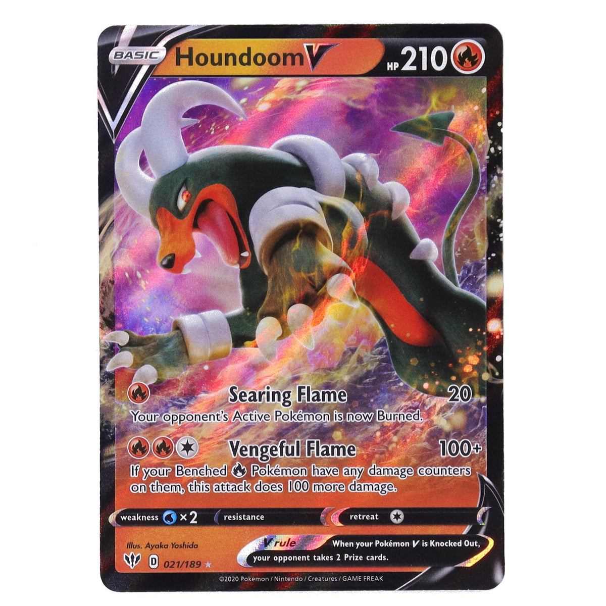 Pokemon TCG Houndoom V Ultra Rare Darkness Ablaze #21