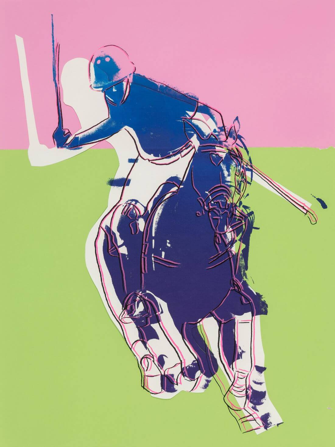 Polo - Pink On Green - Andy Warhol - Pop Art Painting - Large Art Prints