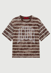 ACID STRIPES T-SHIRT RANCH BROWN