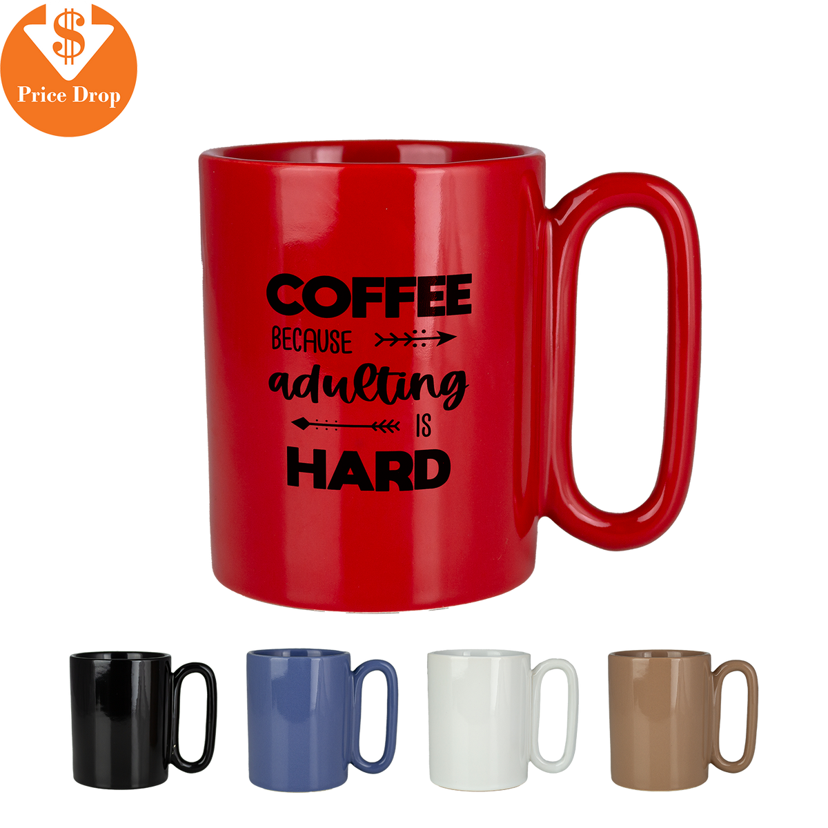 RETRO - Retro 11 Oz Ceramic Mug With Large Handle