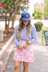Langley Skirt Ole Miss Red & White