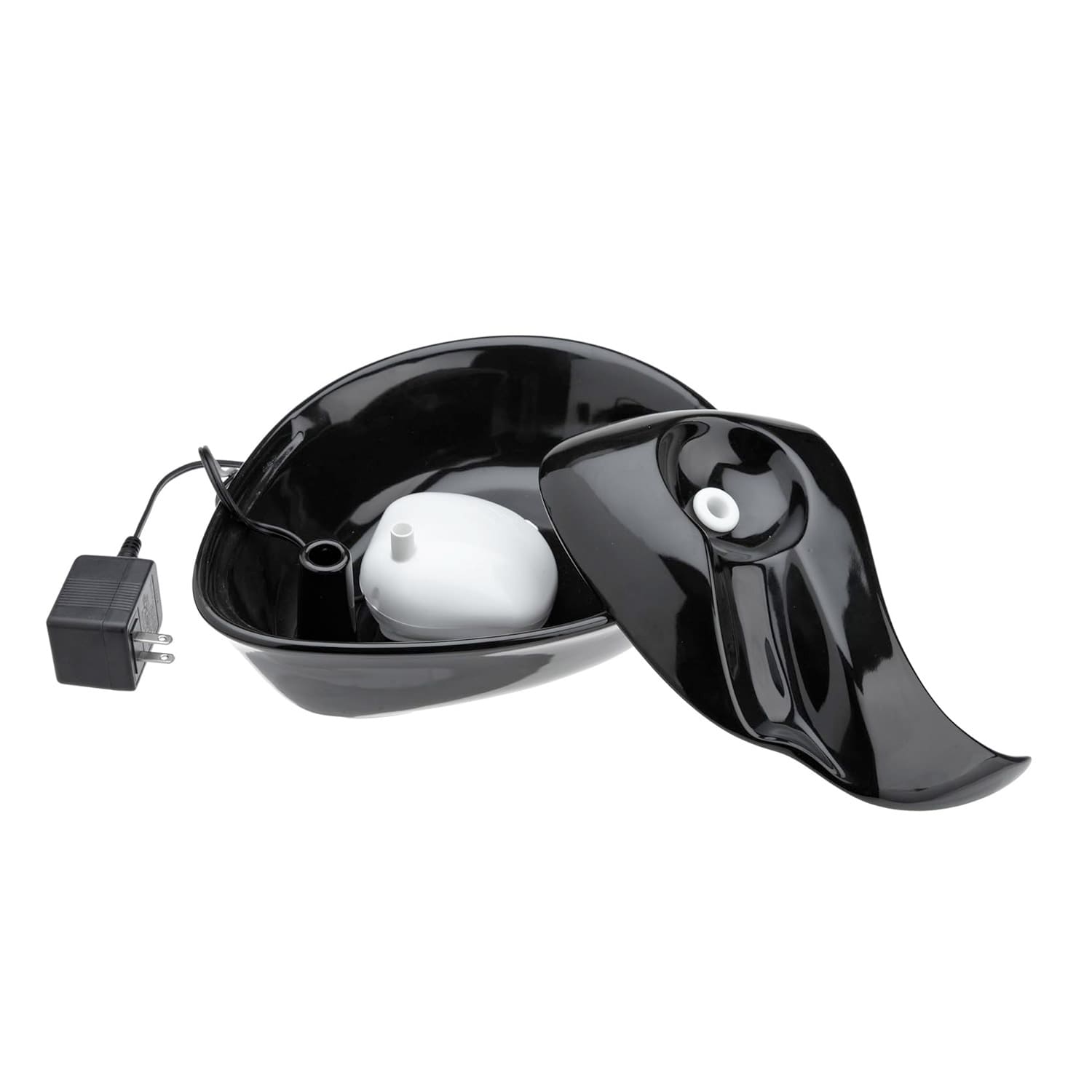 Raindrop Durable Ceramic Pet Fountain 60 oz (Black)