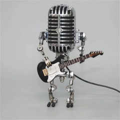 Retro-robotlampa med gitarr – Unik dekorativ bordslampa för en mysig atmosfär Carvallo