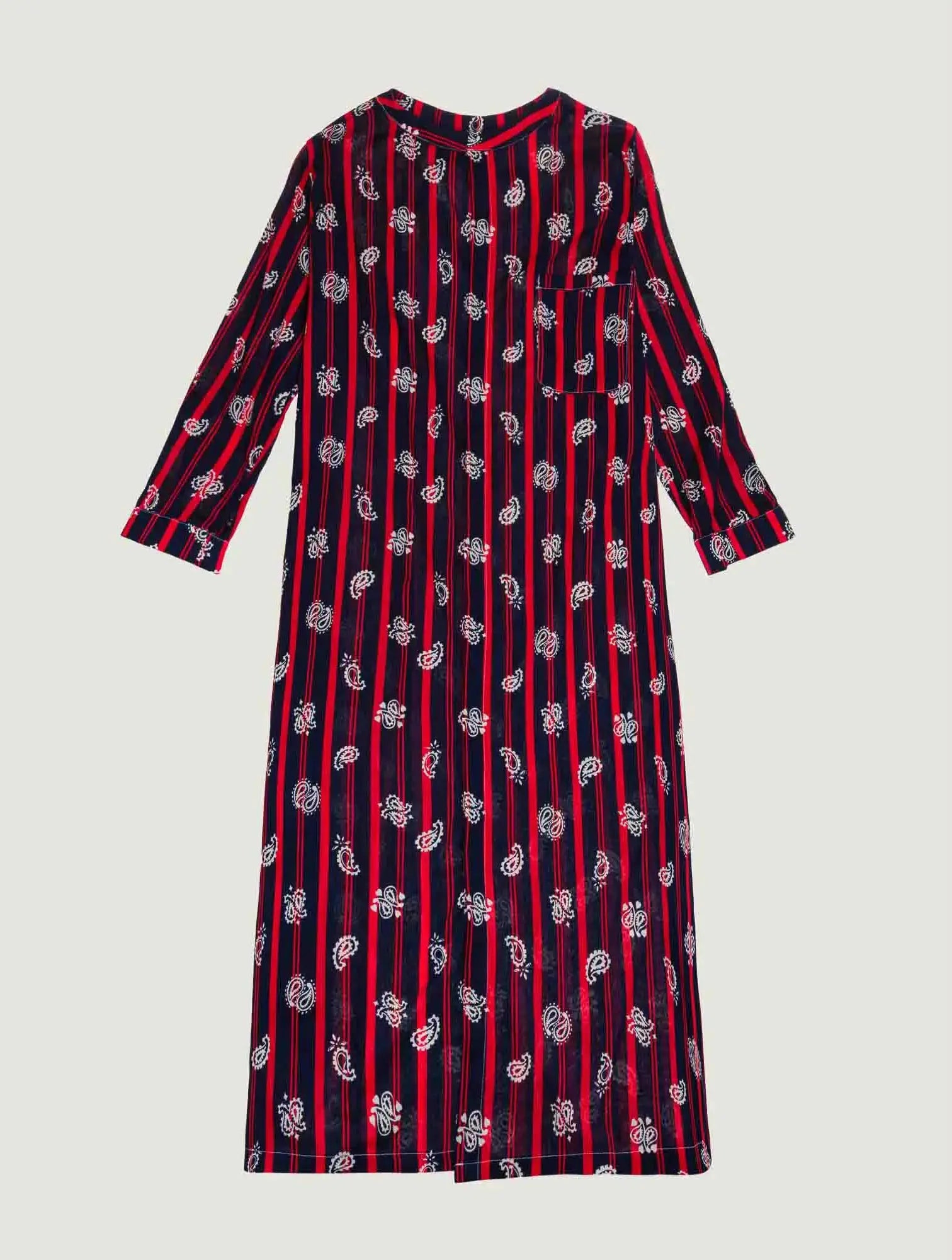 Striped Dress - PAISLEY - Navy / Real red
