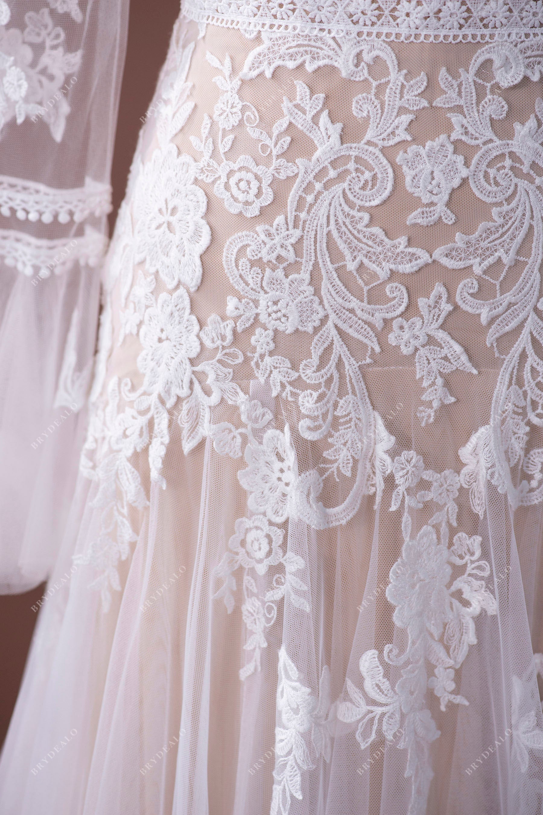 lace boho A-line dress