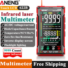 Multímetro Digital Inteligente ANENG 622B/622A True RMS 9999 Cuentas Lámpara Láser Autorango DC/AC Tester Analógico