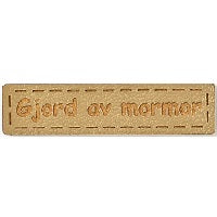 Lädermärke (PU) "Gjord av mormor"