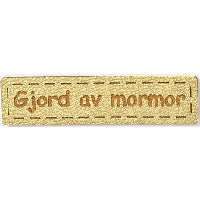 Lädermärke (PU) "Gjord av mormor"