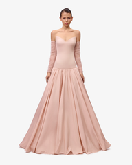Strapless Drop Waist Ball Gown - Sandy Nour