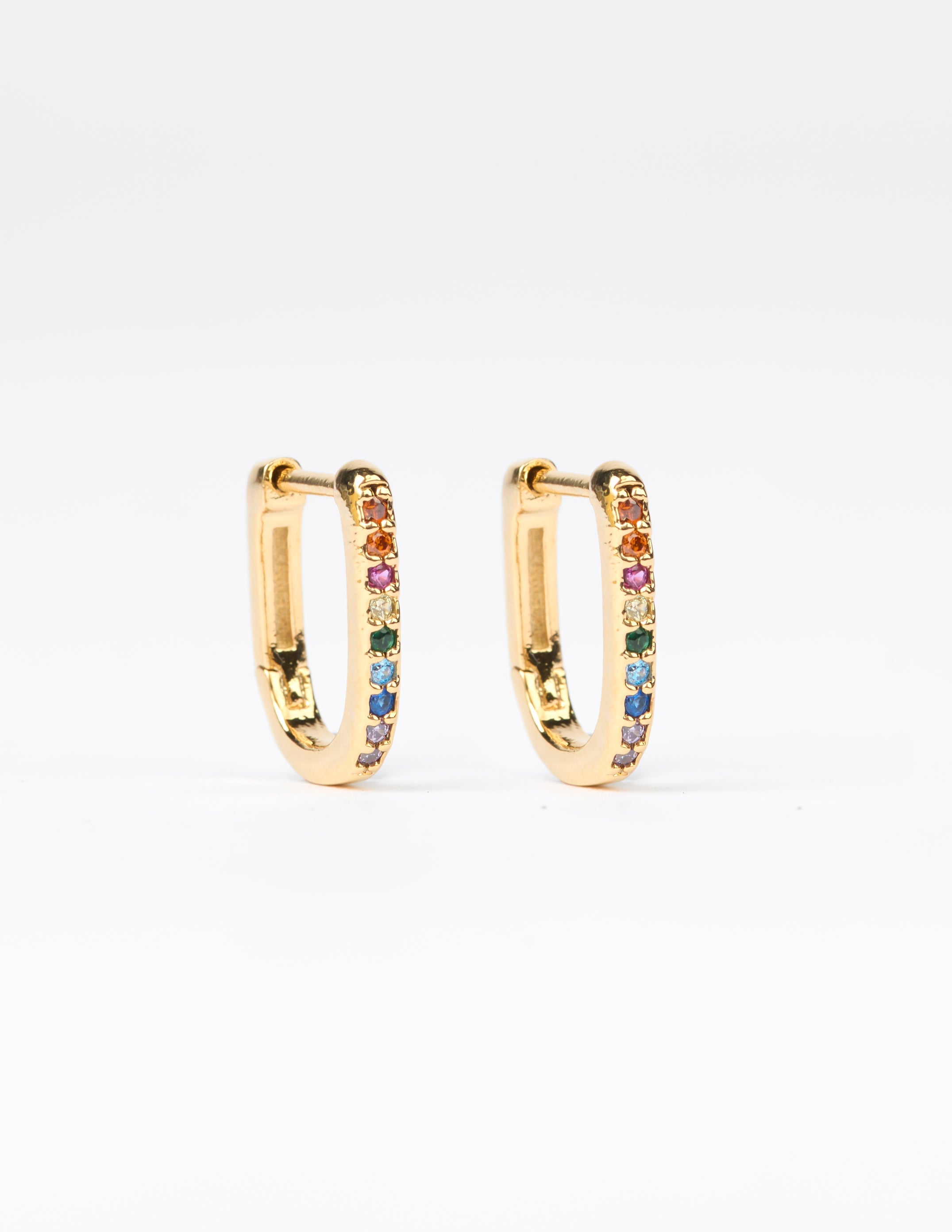 Earrings Square Hoop - Gold