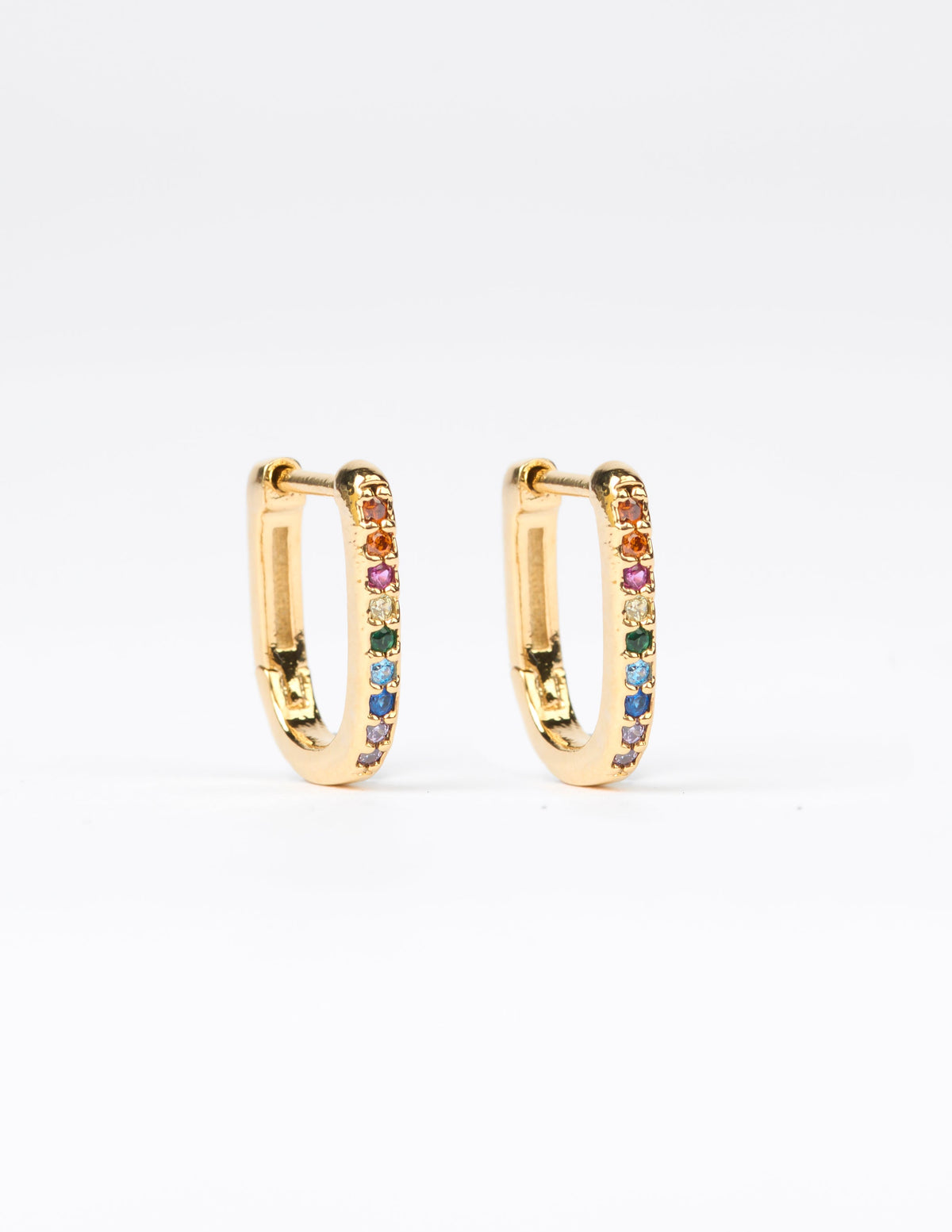 Earrings Square Hoop - Gold