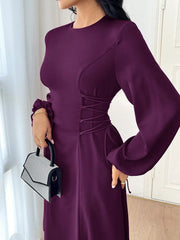 | SHEIN Modely Women's Solid Color Simple Daily Long Sleeve Dress Party Elegant Evening Long Sleeve Maxi Dress | Dress | Shein | OneHub