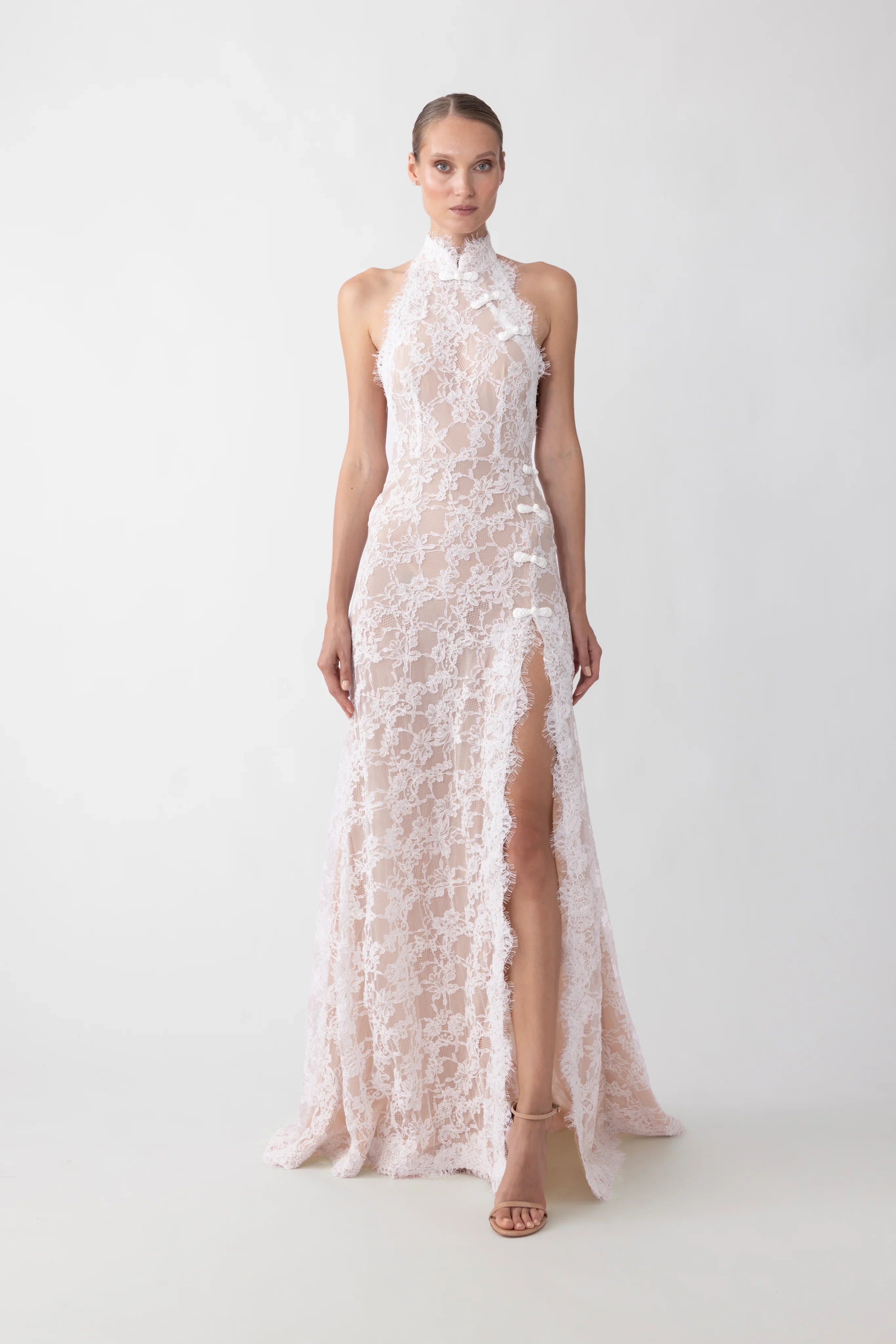 SAU LEE | Reese Lace Gown | Reese Lace Gown - White / 00