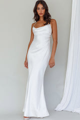 Palma Low Back Strappy Maxi Dress White by Selfie Leslie