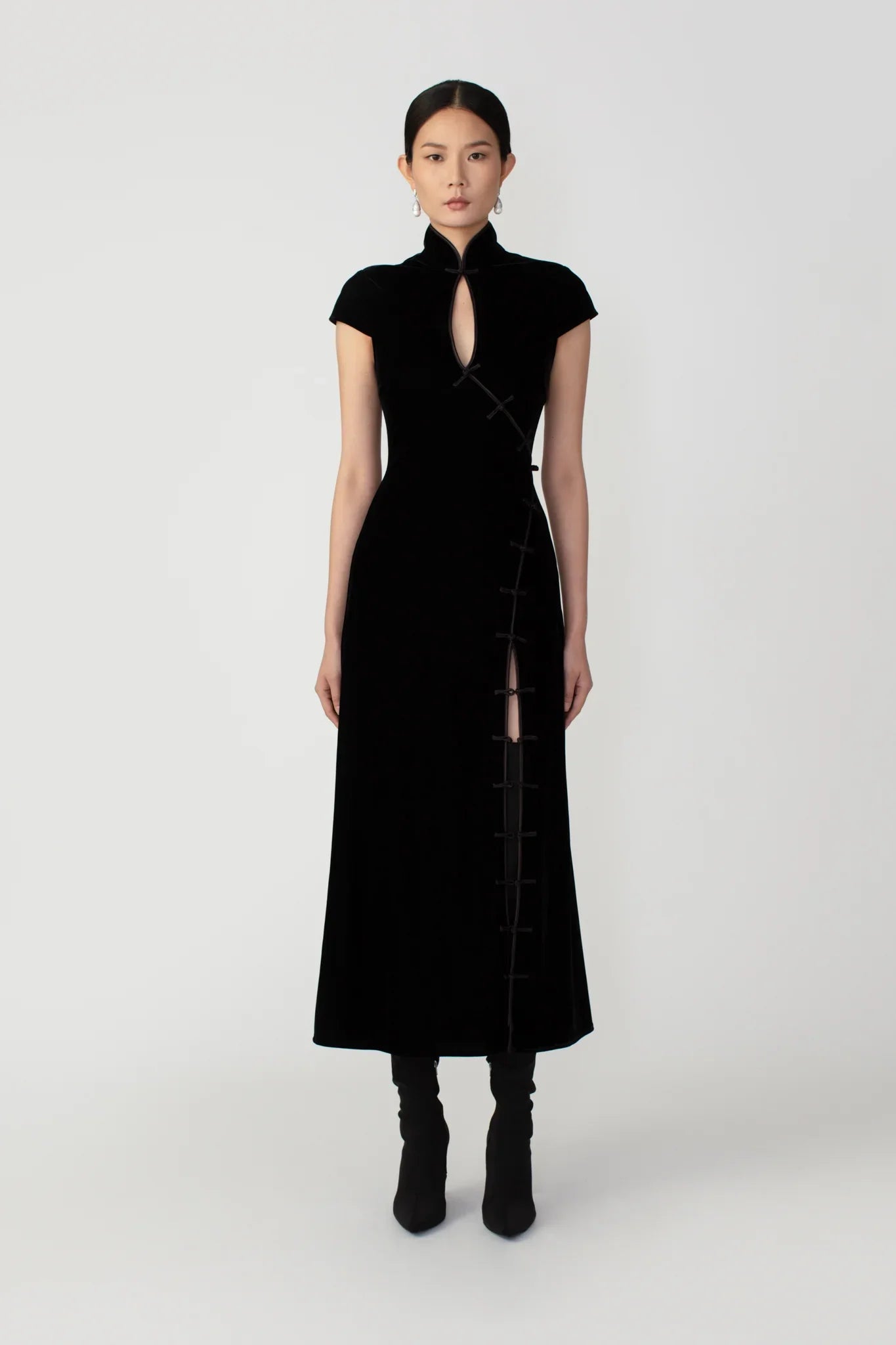 SAU LEE | Vanessa Midi Dress | Vanessa Midi Dress - Black / 00