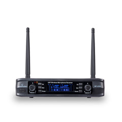 RADIOMIC. UHF SOUNDSATION WF-U300HH-A1 2 MIC. PALMARI 521.4-549.6MHz