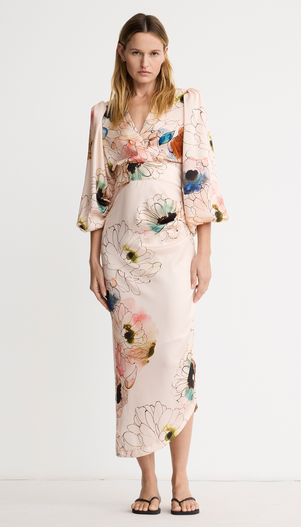 Asymmetrical Midi Dress