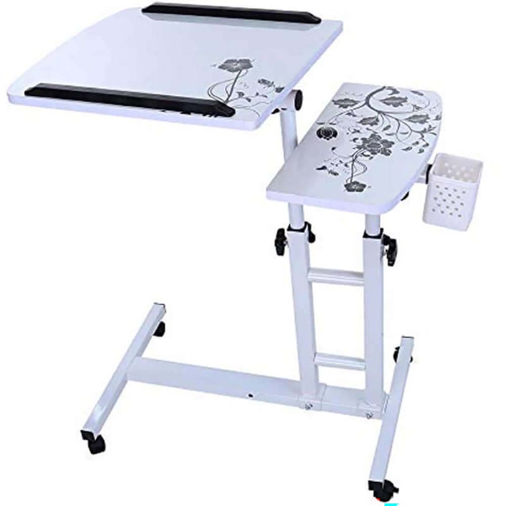 adjustable laptop table with wheels